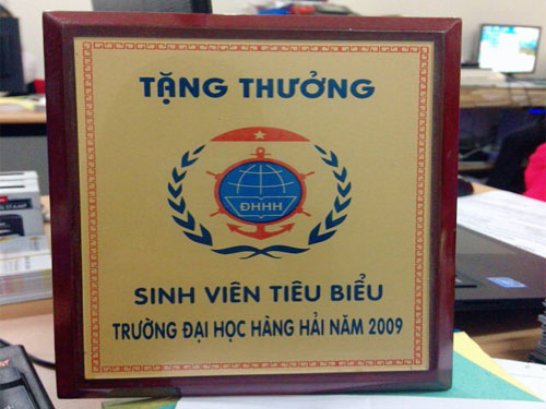 bảng vinh danh gỗ đồng mã số 002