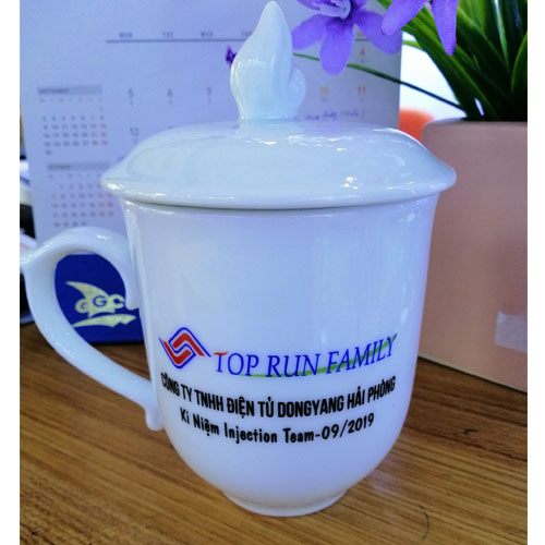 Cốc sứ ngọn lửa có nắp 02