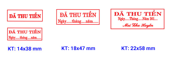 mẫu dấu đã thu tiền tại hải phòng