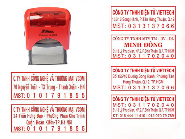 Khắc dấu địa chỉ giá rẻ tại Hải Phòng