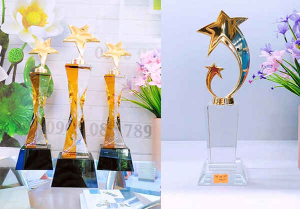 Nên chọn loại chất liệu nào để làm cúp lưu niệm