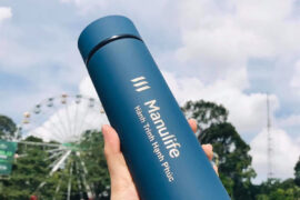 Khắc bình giữ nhiệt tại Hải Phòng